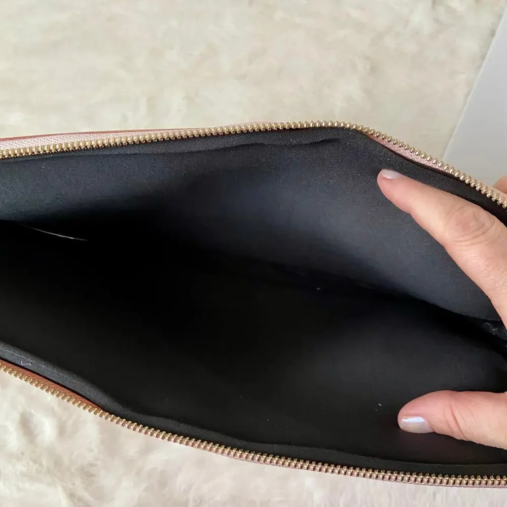 Kate Spade New York Rose Gold Glitter Padded Laptop Sleeve